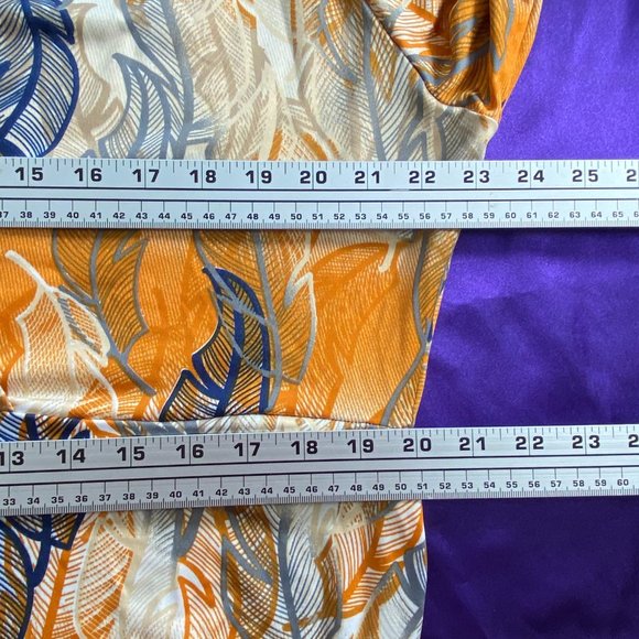 NWOT๐ Haoohu Retro Style Feather Print Dress - Picture 10 of 16